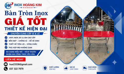 Bàn Tròn Inox Giá Tốt Thiết Kế Hiện Đại