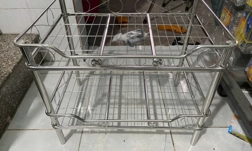 Kệ Chén Inox 2 Tầng Cho Nhà Bếp Hiện Đại