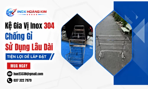 Kệ Gia Vị Inox 304 Chống Gỉ Sử Dụng Lâu Dài