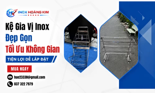 Kệ Gia Vị Inox Đẹp Gọn Tối Ưu Không Gian Bếp